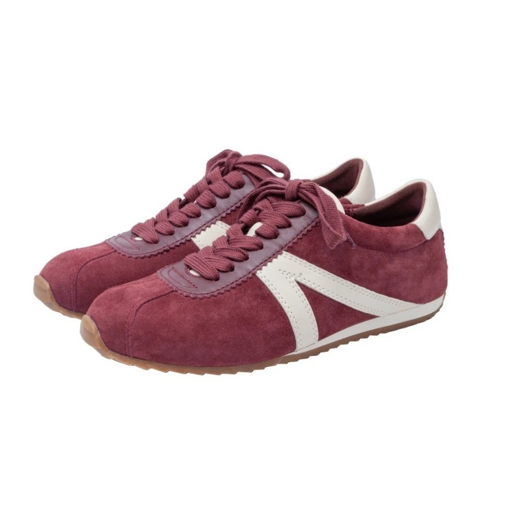 Linea Paolo Kova Low Profile Lace Up Fashion Sneaker Size 8 Dark Burgundy